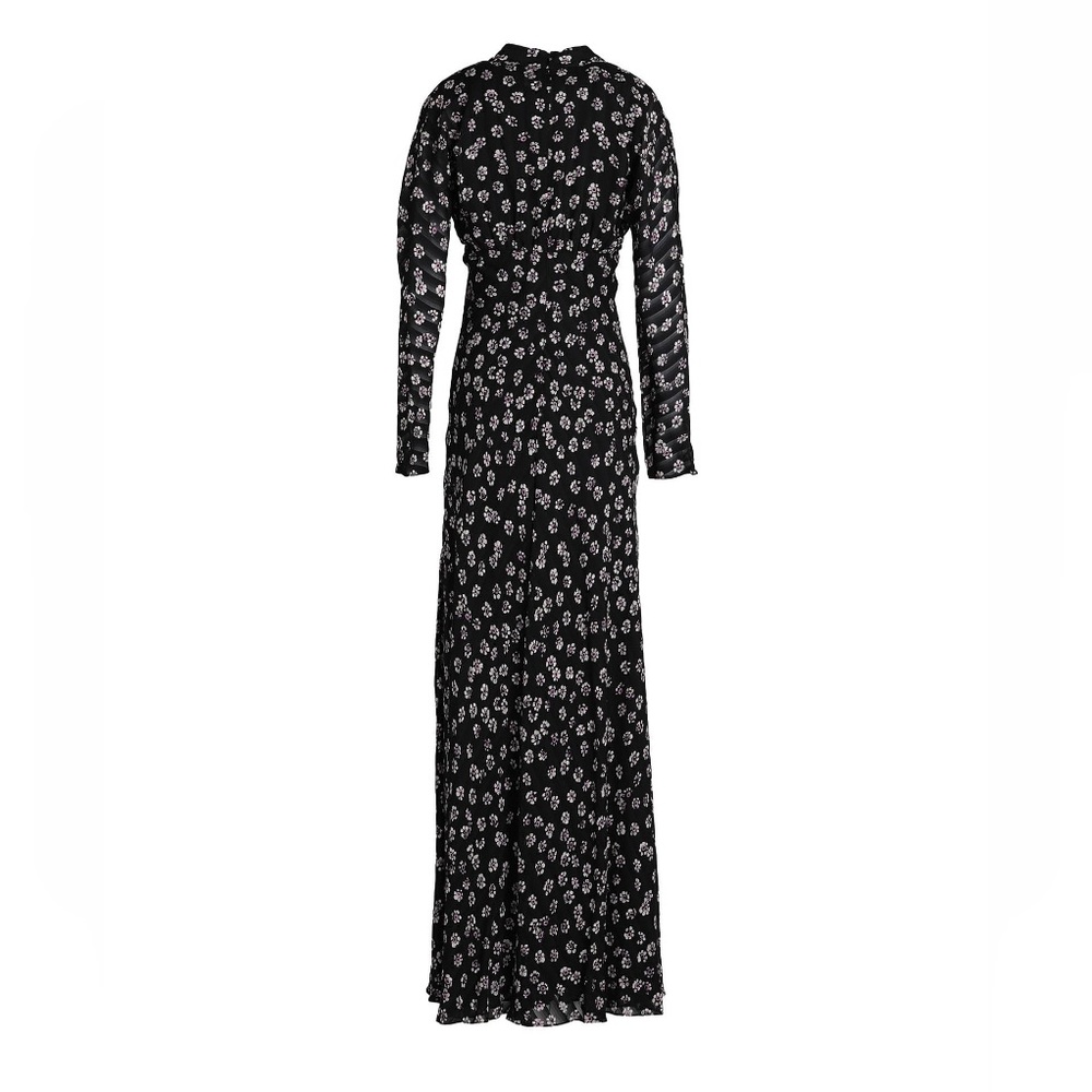 NWT Tory Burch Crepe Maxi Dress, Black Floral Stamped, size 4, $898